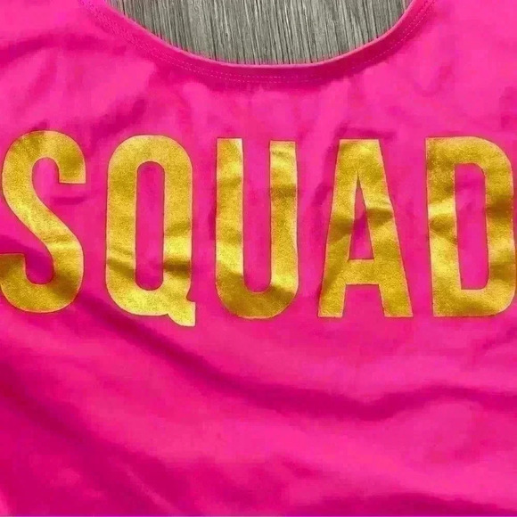 PINK ONE PIECE  SWIMWEAR SQUAD SIZE S-M - Picture 9 of 10